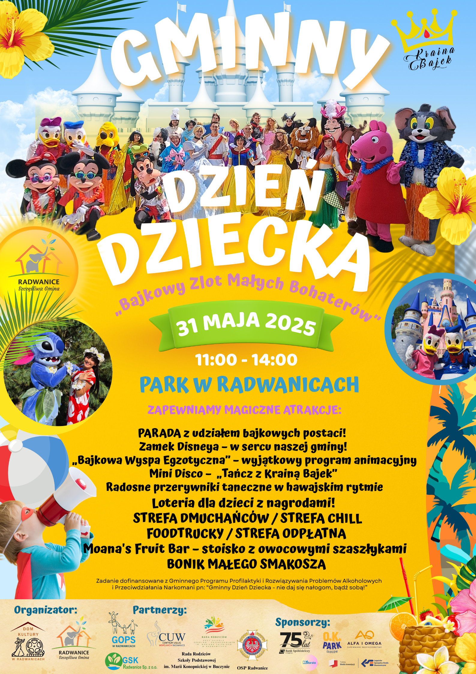 Bajkowy Dzień Dziecka w Gminie Radwanice 31.05 11:00-14:00 - zdjęcie 1