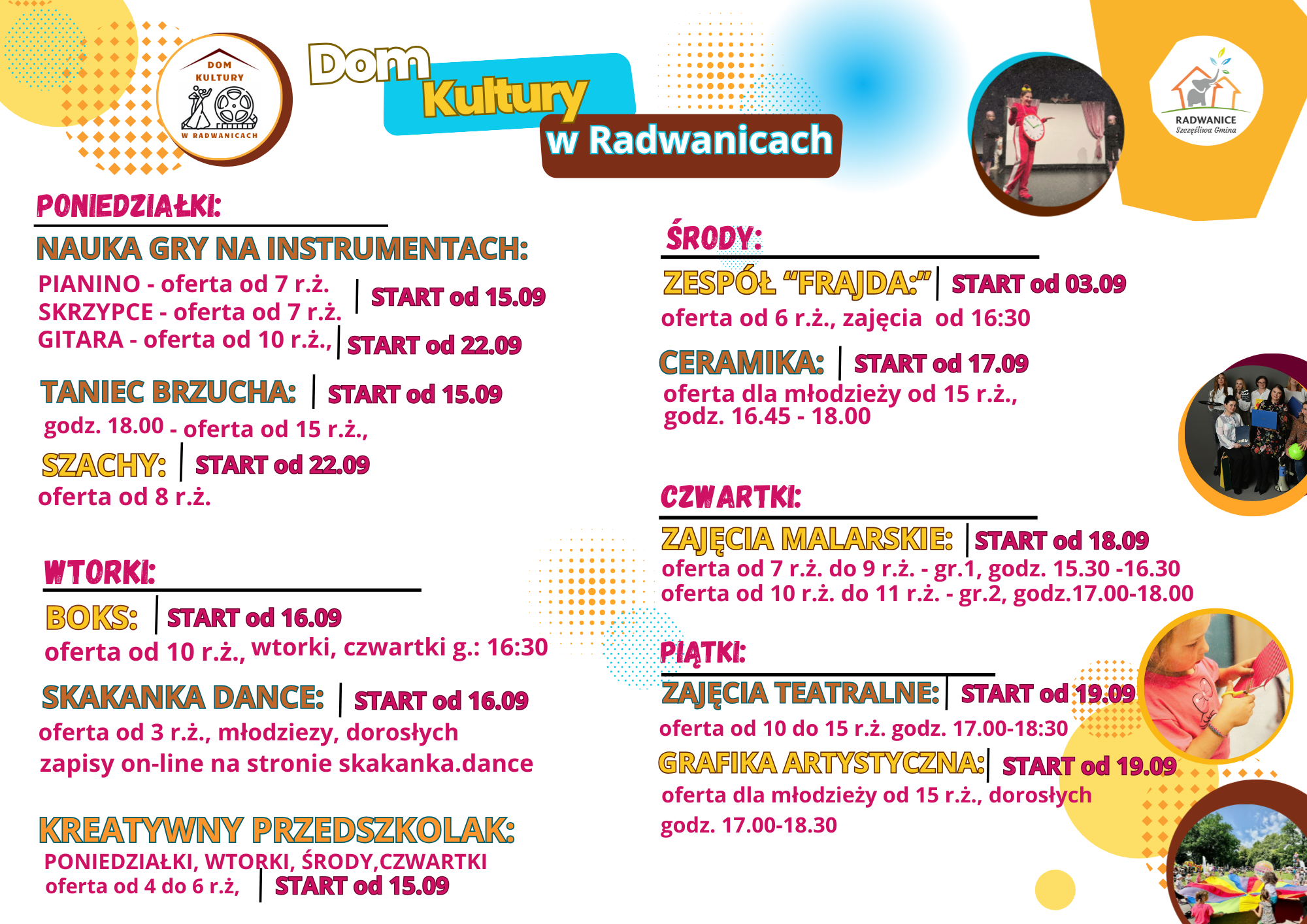 Plan Zajęć Dodatkowych 2025/2026 - zdjęcie 1